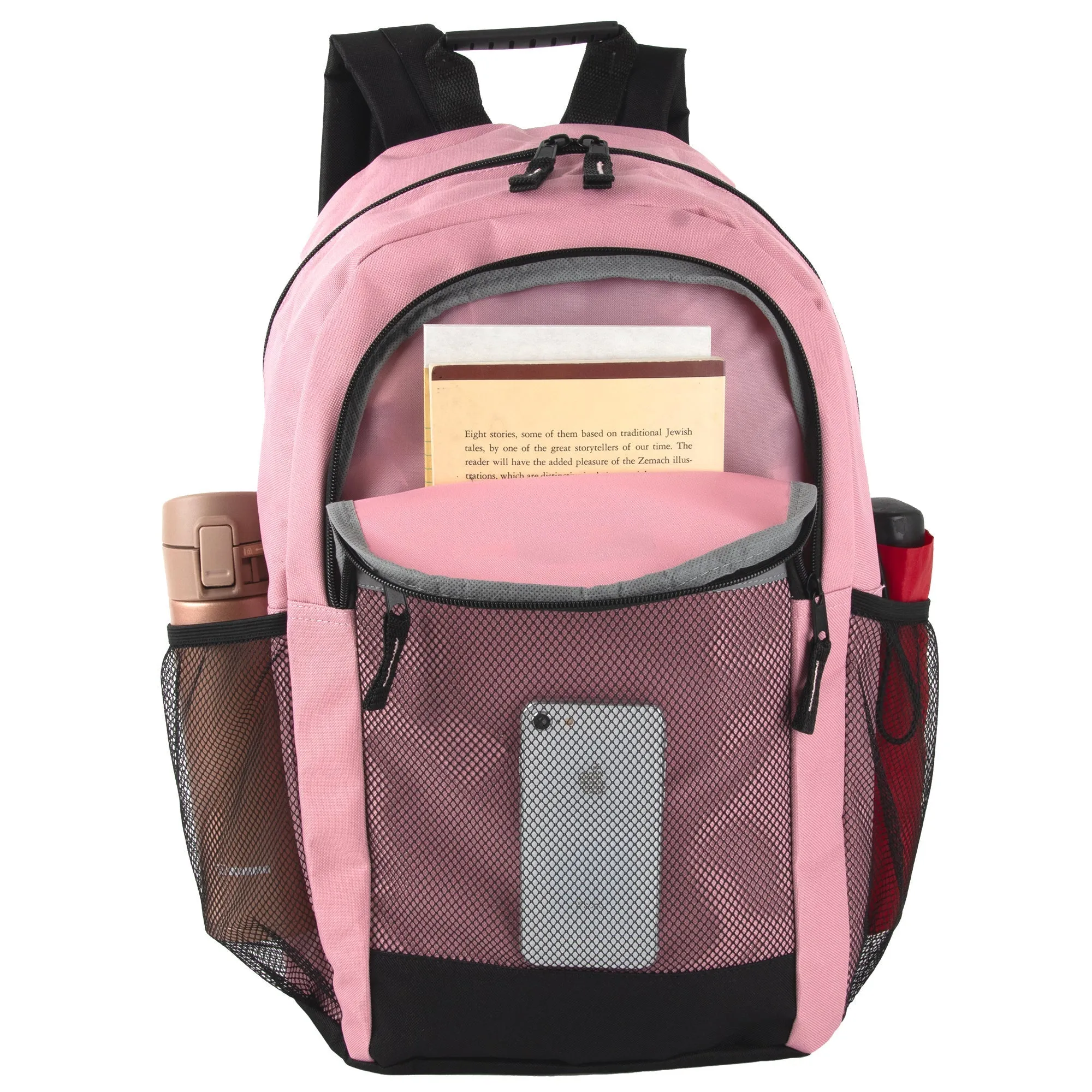 18-Inch Multi-Pocket Reflective Backpack -  3 Girls Colors