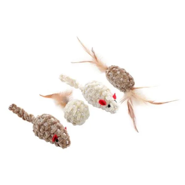 2 Pack Cara Cat Chenille Cat Toy - 7cm x 3cm x 3cm