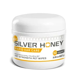 Absorbine Silver Honey® Rapid Ear Care Vet Strength Pet Wipes