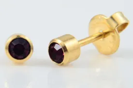 **At Home Piercing Cartridge** Gold 3mm, Amethyst (1 pair) - 22-302