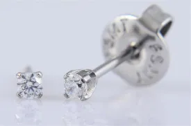 **At Home Piercing Cartridge** Surgical Steel 2mm CZ Clear with Long Stud (1 pair) - L33-204B