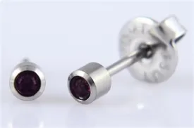 **At Home Piercing Cartridge** Titanium 2mm, Amethyst (1 pair) - 71-202
