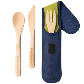 Bamboo Cutlery Set - Navy