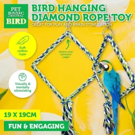 Bird Hanging Diamond Rope Toy