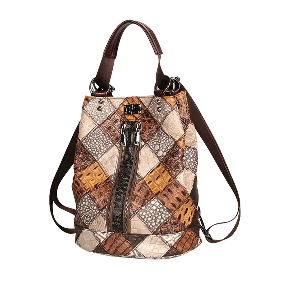 Boho Womens Bucket Backpack Purse Western Backpack