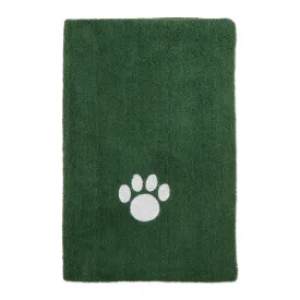 Bone Dry Large Pet Towel, Absorbent Microfiber, Hunter Green, 41x23.5"