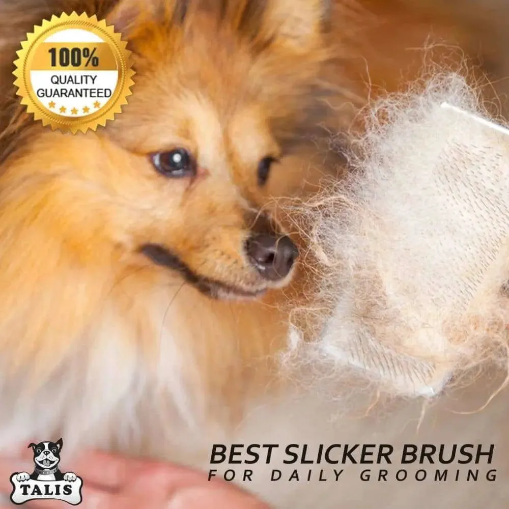 Brush Pet Slicker Grooming Dog Cat Hair Shedding Comb Self Cleaning Fur Tool