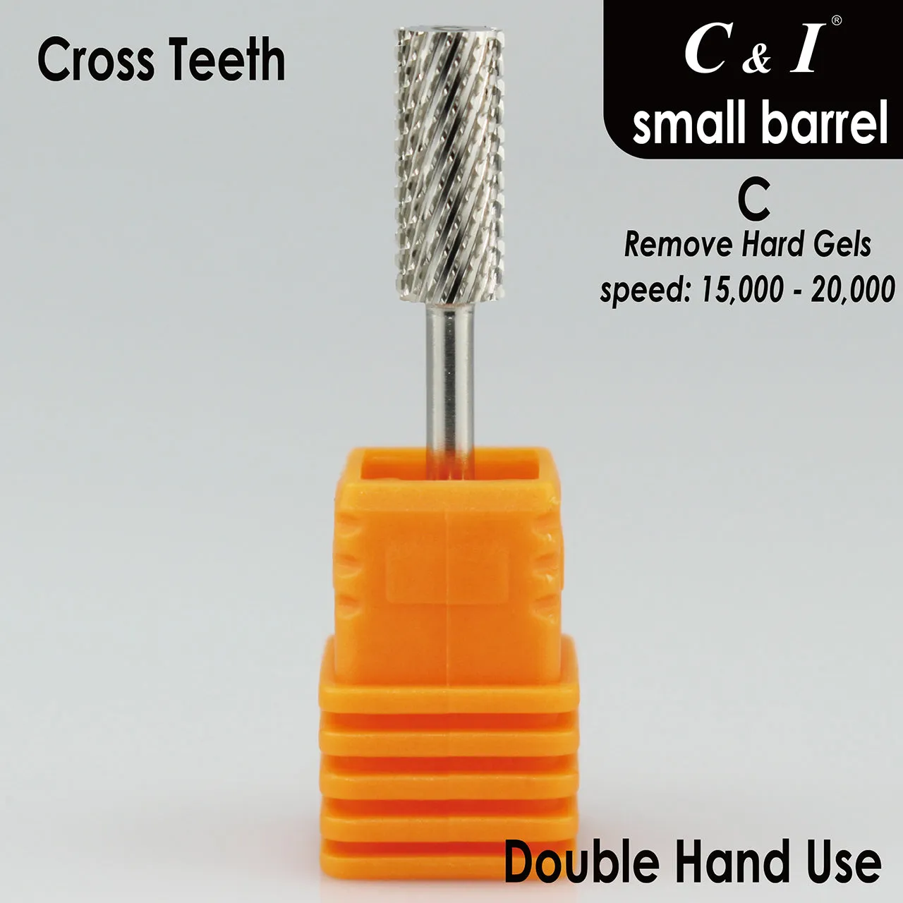 C&I Nail Drill Bits Professional Efile for Electric Nail Drill Machine Basic E-File for Nail Techs Small Barrel Version