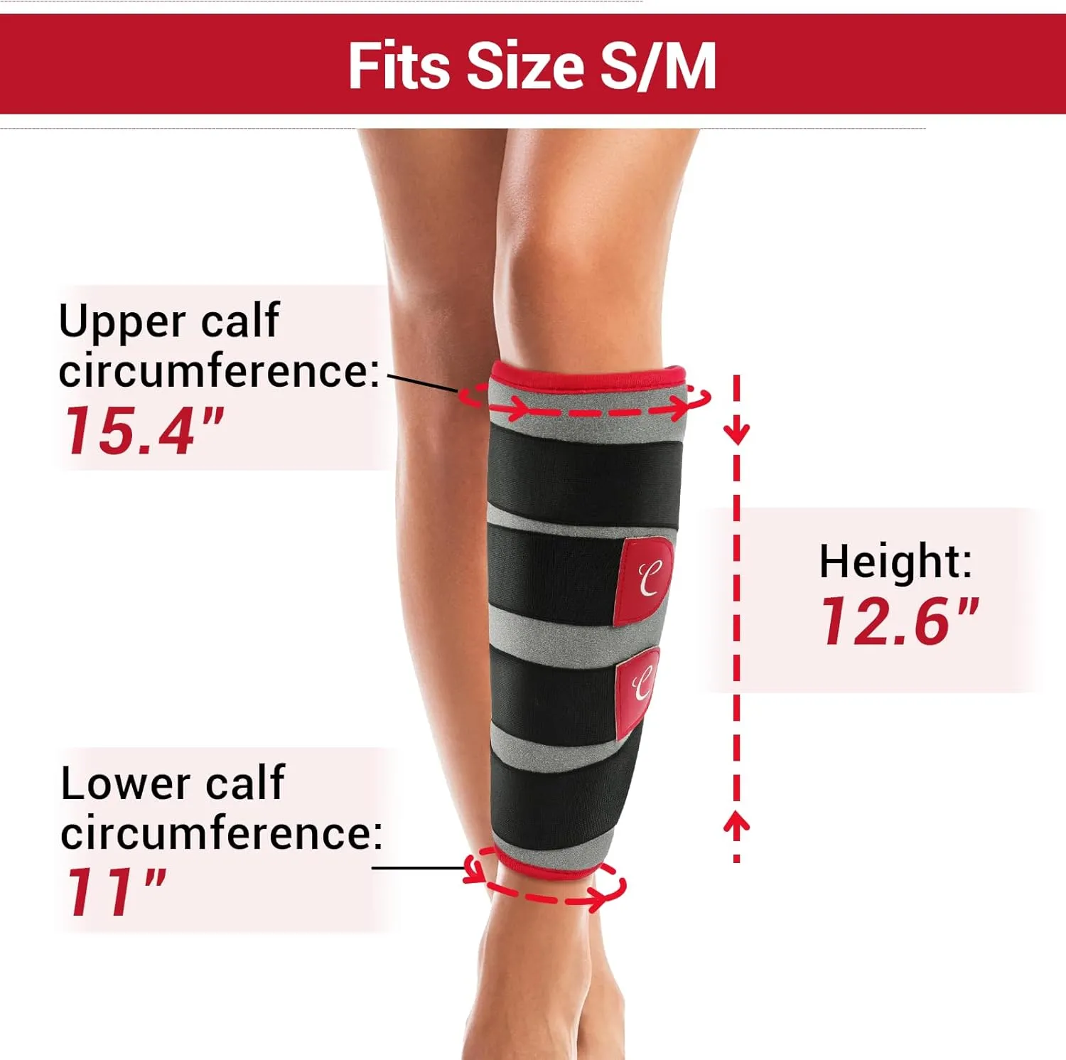 Comfytemp Heating Pad for Leg Pain & Cramps Relief Fathers Day Dad Gift, Wearable Knee Heating Pads for Knee Pain, FSA HSA Eligible Wrap Around Heating Pad for Shin Splint/Calf/Arm Gift for Man (S/M)