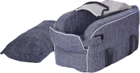 Console Car Seat for Small Dogs 0-10 lbs, Dog Car Seat for Small Dogs with Washable Cushion and Safety Tethers, Portable and Comfortable Travel Seat, Suitable for Small Pets Dog Cat