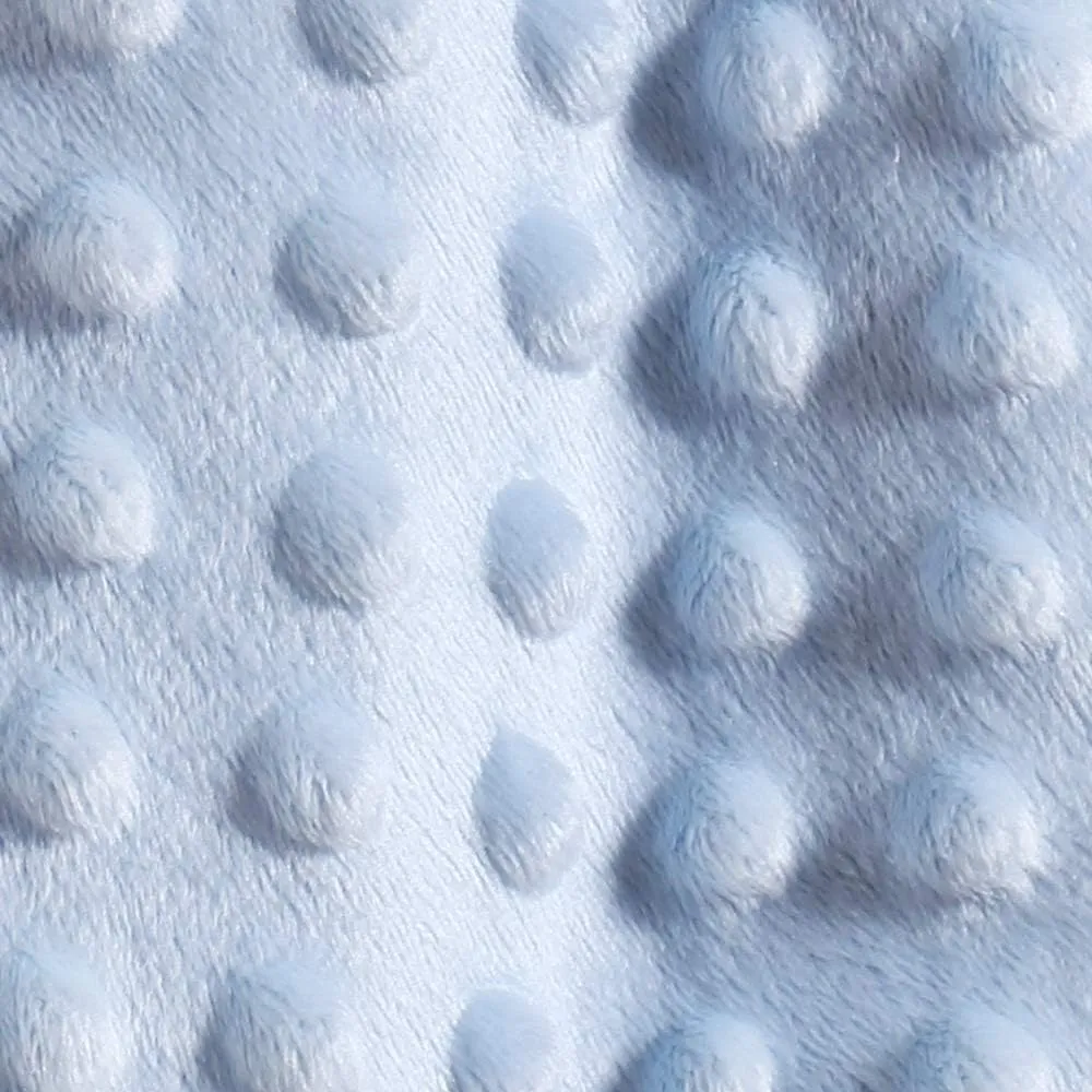 CREVENT Cozy Plush Baby Security Blanket Loveys for Baby Boys, Minky Dot Front   Sherpa Backing with Animal Face (Blue Bear)
