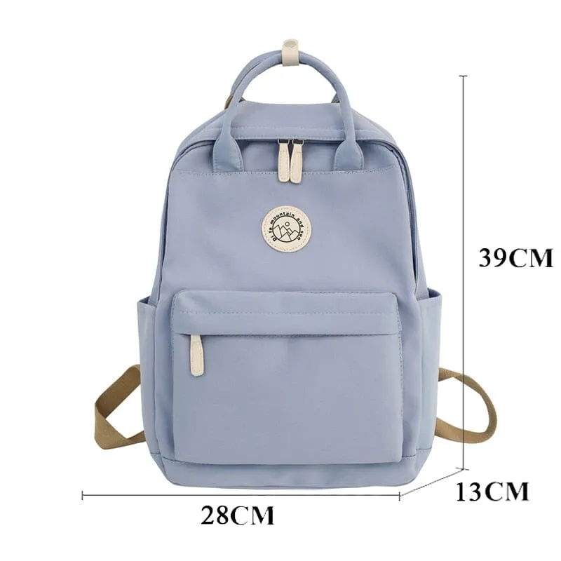 Cute and Compact Solid Color Canvas Backpacks