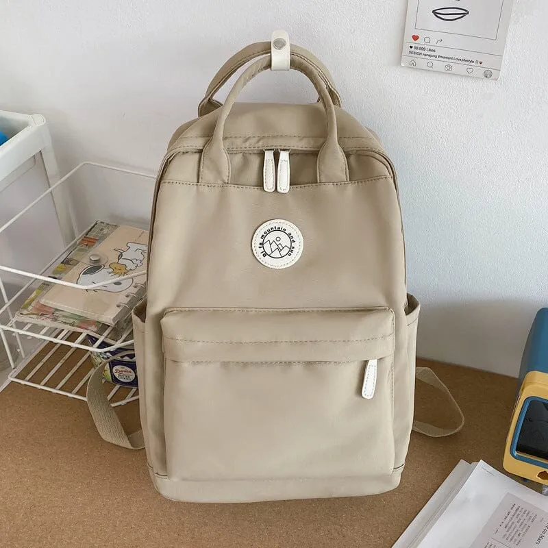 Cute and Compact Solid Color Canvas Backpacks