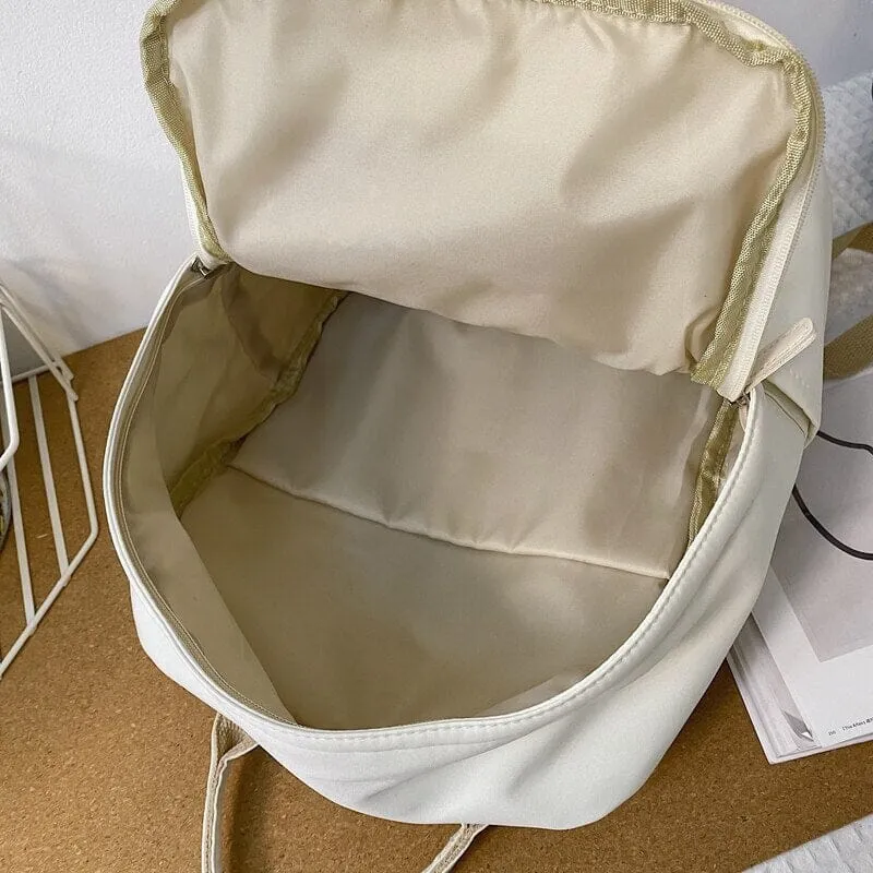 Cute and Compact Solid Color Canvas Backpacks