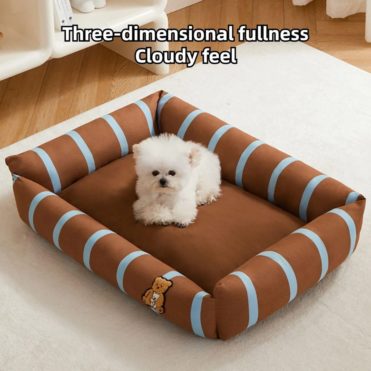 Dog Sleeping Pad Washable Pet Bedding Kitten Sleeping Pad Cat Nest Dog Lounge Bed Pet Bed Pet Cat Pad Soft Dog Bed Pet Floor Mat for All Seasons (Coffee,X-Large)