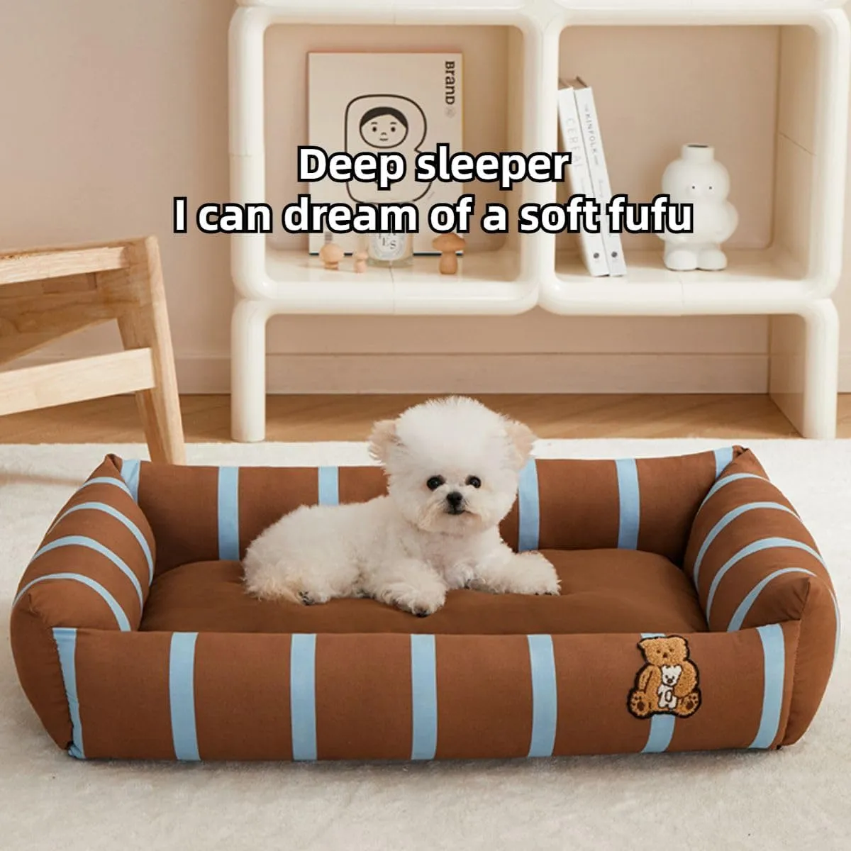Dog Sleeping Pad Washable Pet Bedding Kitten Sleeping Pad Cat Nest Dog Lounge Bed Pet Bed Pet Cat Pad Soft Dog Bed Pet Floor Mat for All Seasons (Coffee,X-Large)