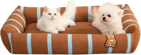 Dog Sleeping Pad Washable Pet Bedding Kitten Sleeping Pad Cat Nest Dog Lounge Bed Pet Bed Pet Cat Pad Soft Dog Bed Pet Floor Mat for All Seasons (Coffee,X-Large)