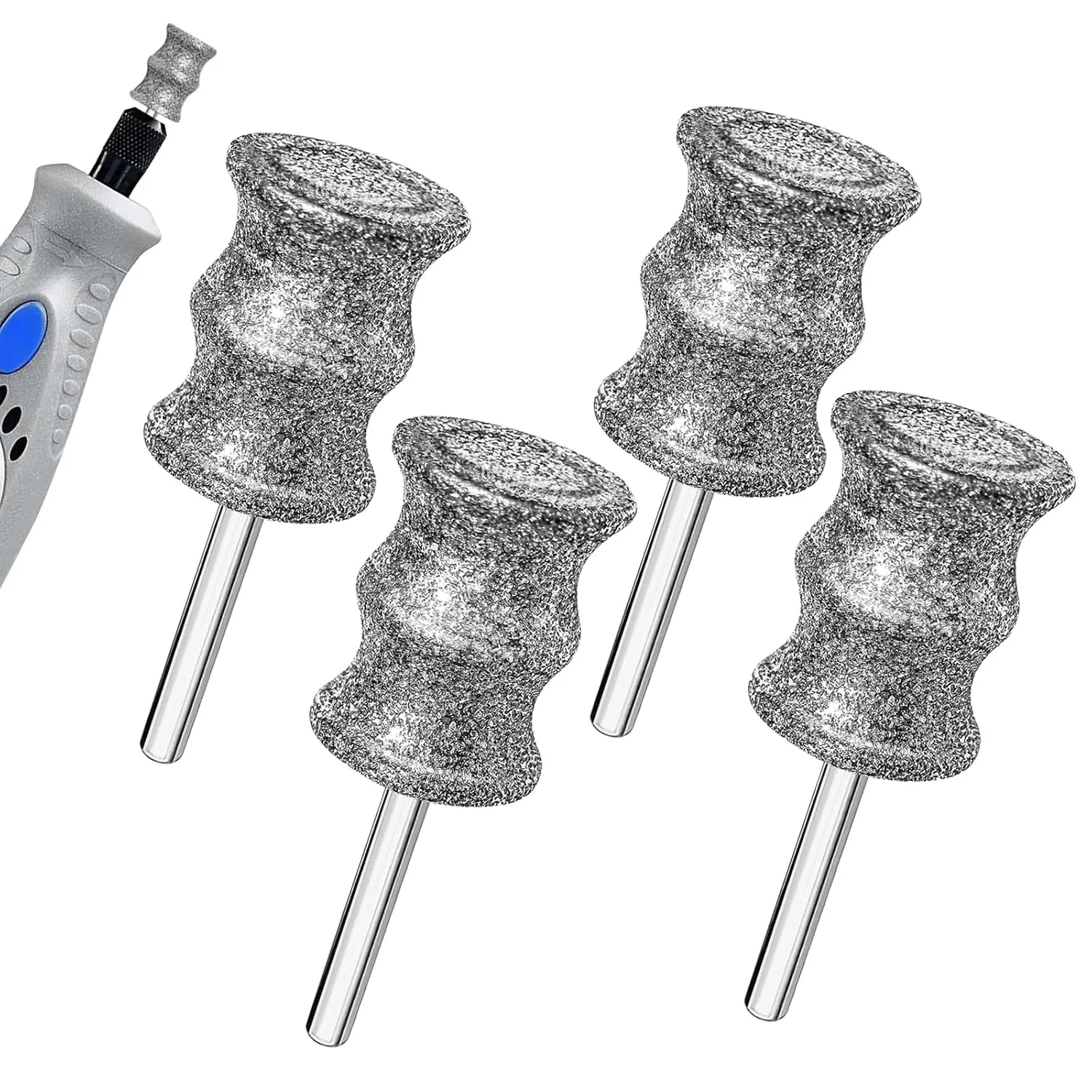 Dremel Dog Nail Grinder Wheels Heads Bits, Diamond Grinding Heads for Rotary Tool-1/8'' Dremel Dog Nail Grinder -(Premium 4 Packs)