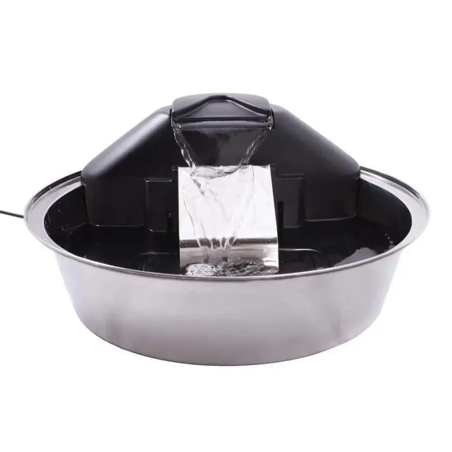 Drinkwell Zen Stainless Steel Fountain Silver