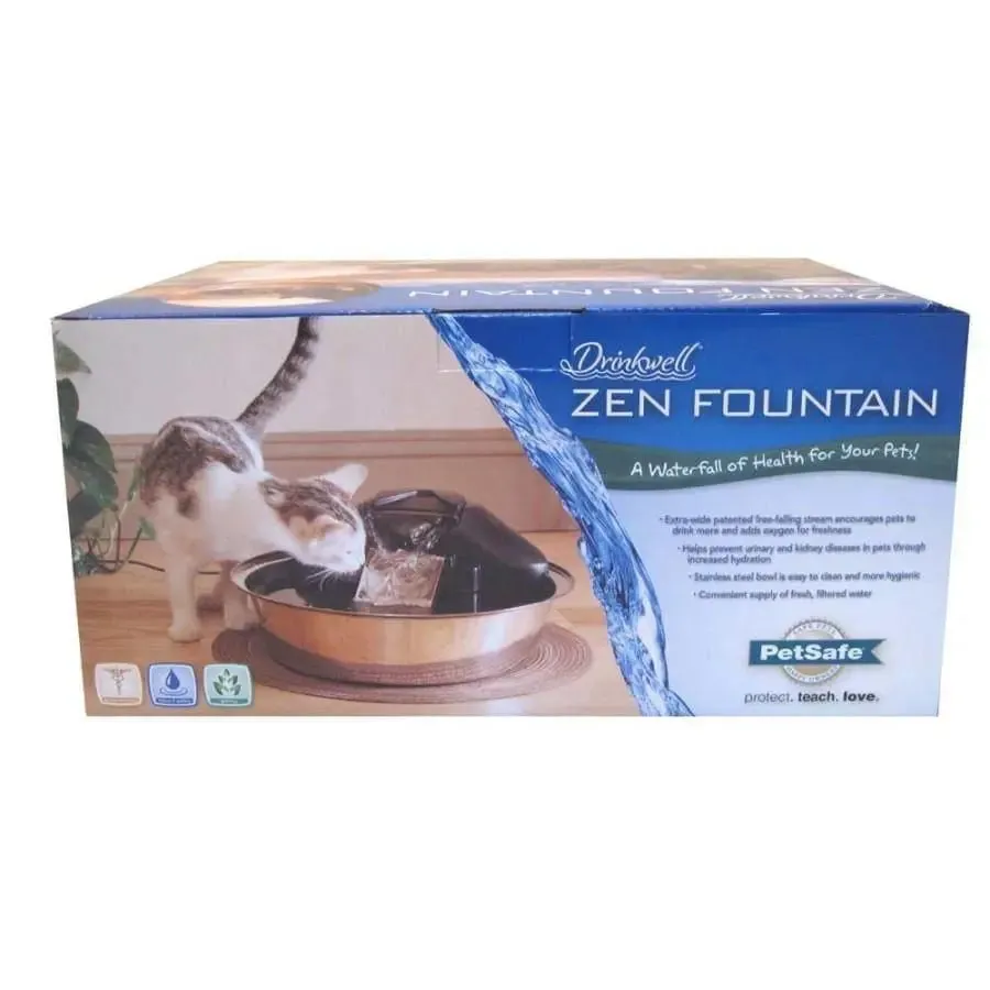 Drinkwell Zen Stainless Steel Fountain Silver