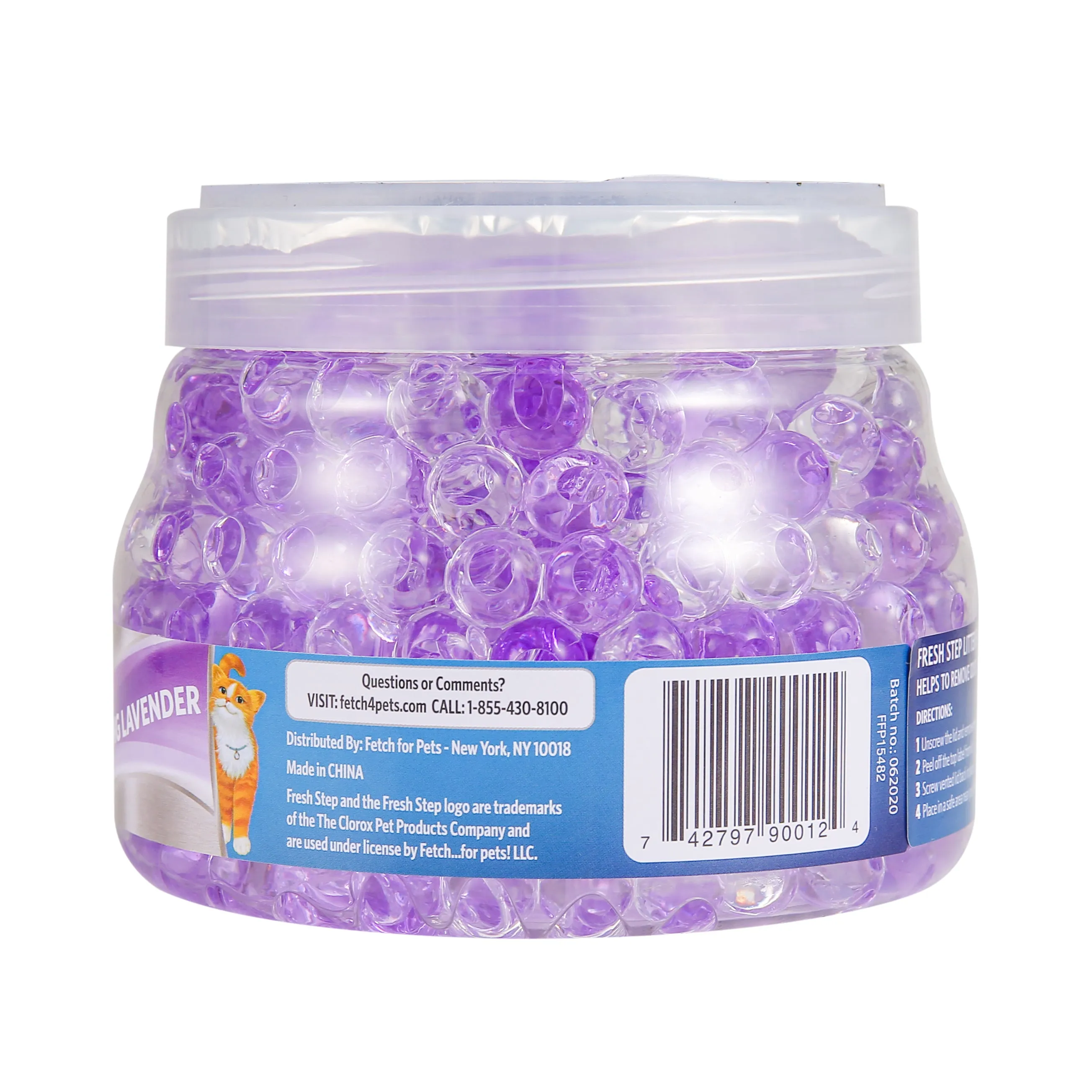 Fresh Step Litter Box Deodorizing Gel Beads in Soothing Lavender