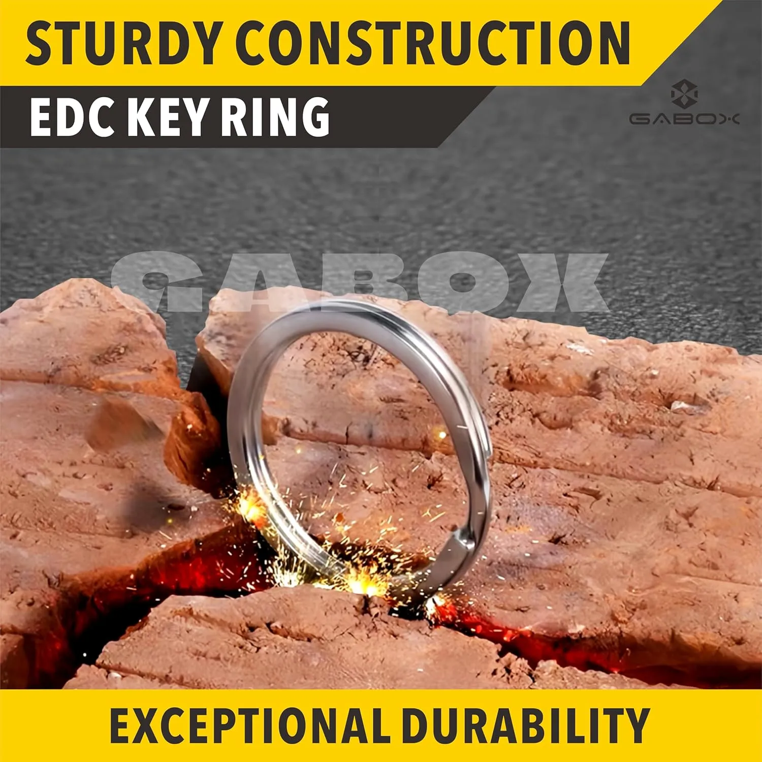 GABOX Medical-Grade 316L Stainless Steel Key Ring Ideal for Marine Enthusiast Pet Accessories Dog Tag Car DIY Handmade Craft