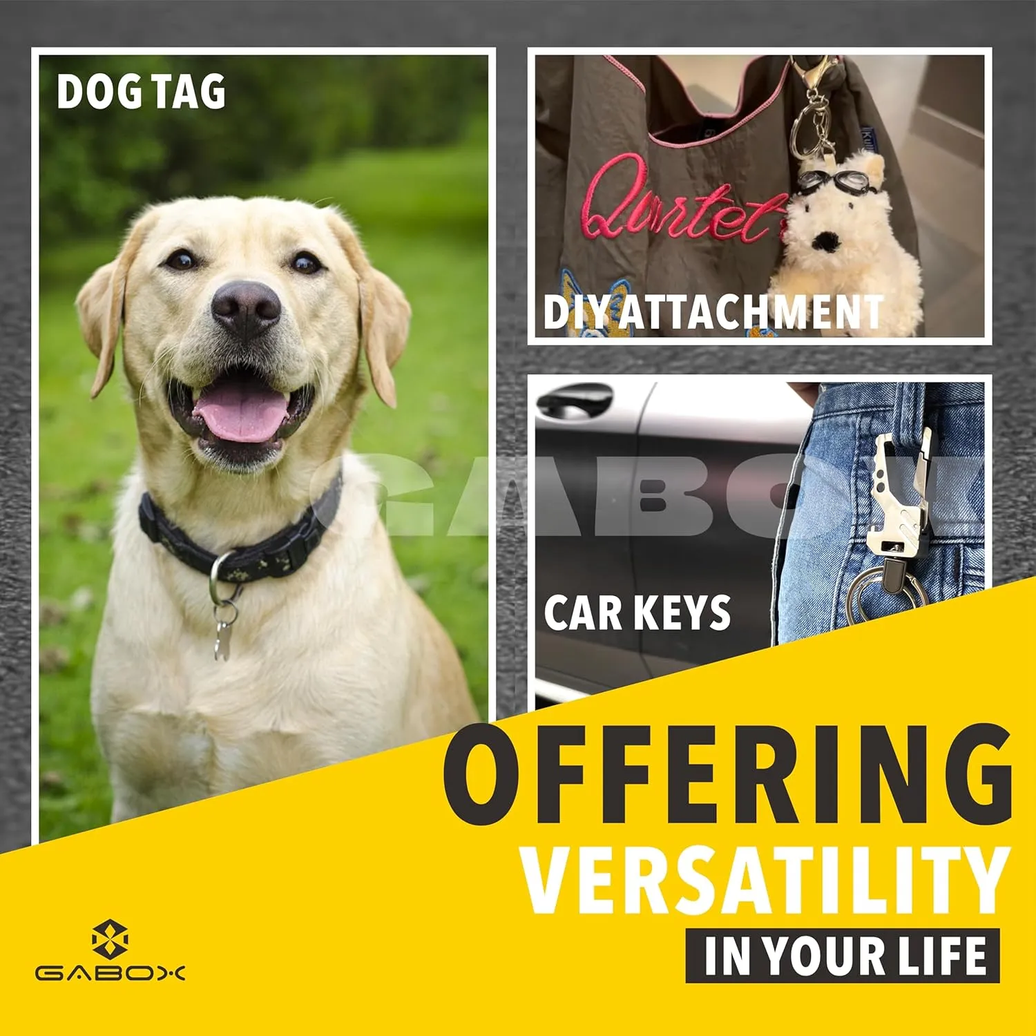 GABOX Medical-Grade 316L Stainless Steel Key Ring Ideal for Marine Enthusiast Pet Accessories Dog Tag Car DIY Handmade Craft