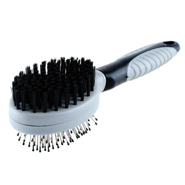 Grey Pet Grooming Pin Brush - 21cm x 6cm