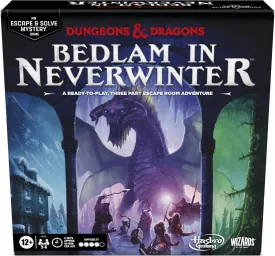 Hasbro Gaming Dungeons & Dragons: Bedlam in Neverwinter Board Game, Escape Room, Cooperative Strategy Games for Ages 12 , 2-6 Players, 3 Acts Approx. 90 Mins Each (Amazon Exclusive)