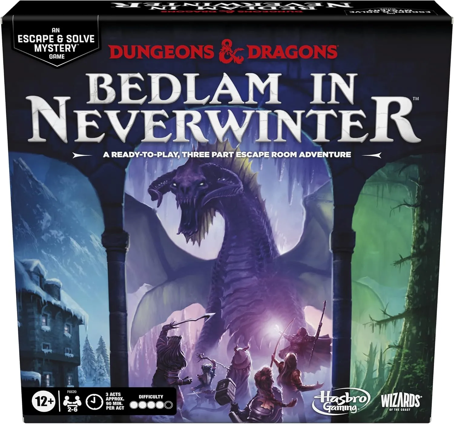 Hasbro Gaming Dungeons & Dragons: Bedlam in Neverwinter Board Game, Escape Room, Cooperative Strategy Games for Ages 12 , 2-6 Players, 3 Acts Approx. 90 Mins Each (Amazon Exclusive)