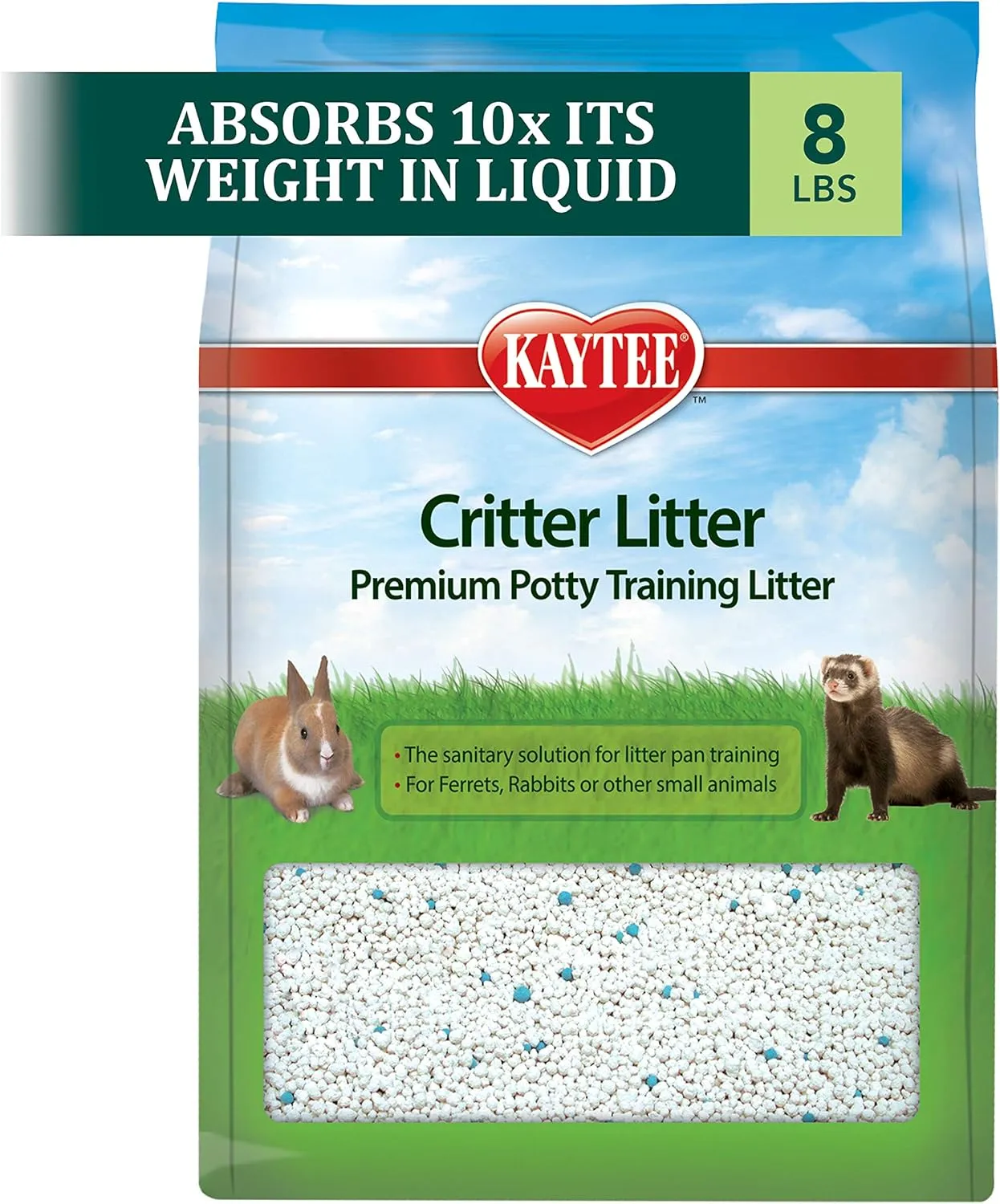 Kaytee Premium Potty Training Critter Litter for Pet Ferrets, Rabbits & Other Small Animals, 8 lb