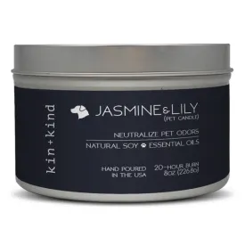 Kin Kind Jasmine & Lily Deodorizing Pet Candle 8oz