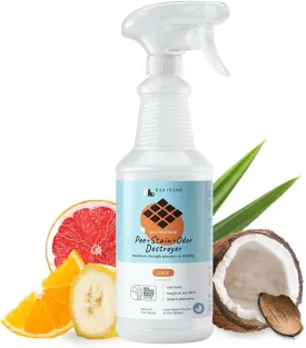 kin kind Pet Odor Eliminator for Home - Litter Deodorizer, Pet Urine Odor Eliminator Spray and Stain Remover Spray for Harwood Floods, Carpet and Fabric - Pee, Odor and Stain Destroyer 32 fl oz