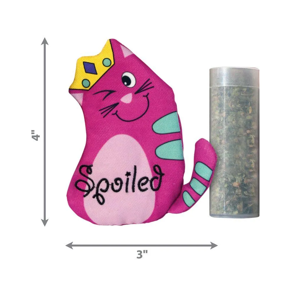 Kong Cat Toy Refillable Catnip Toy Purrsonality Spoiled