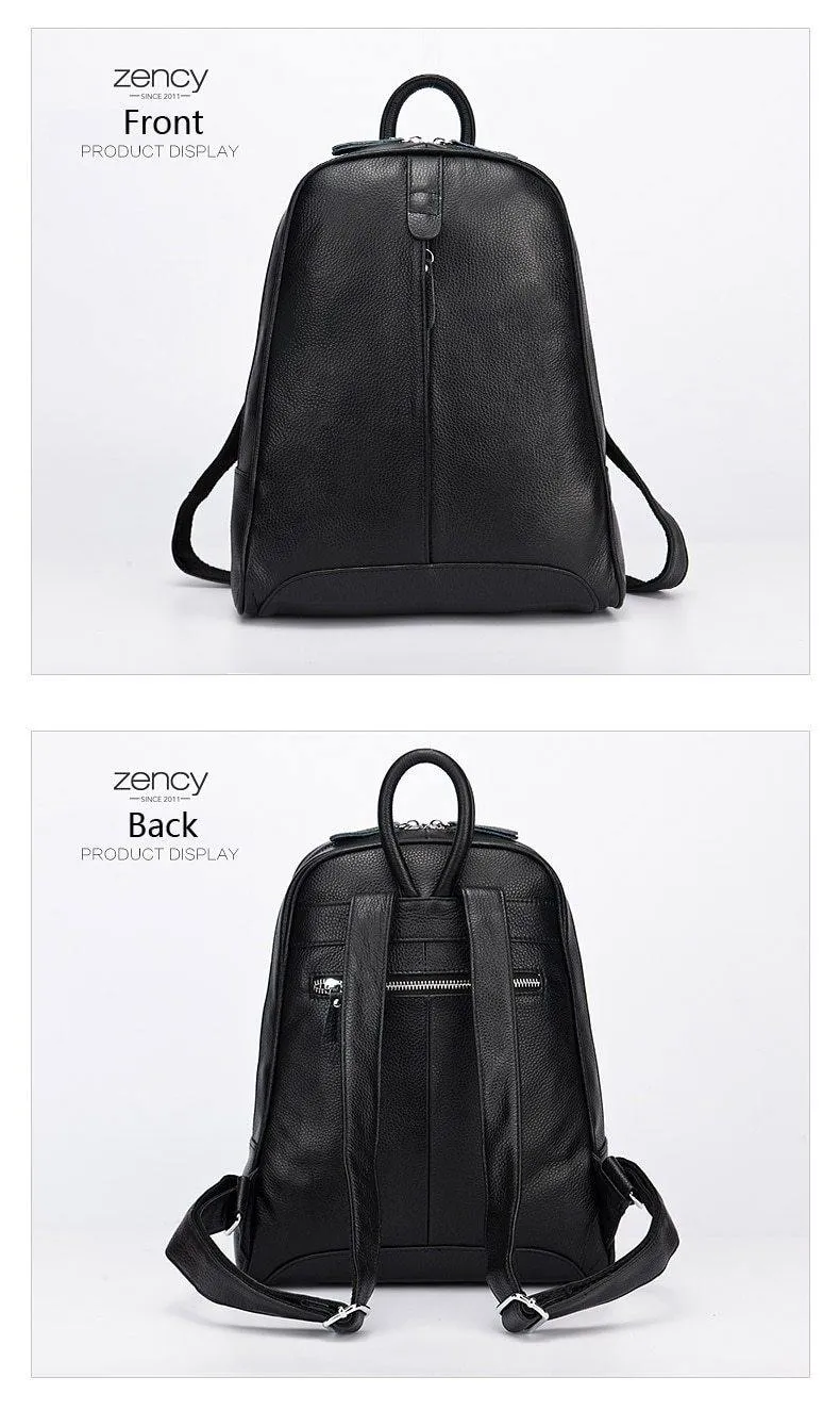 Leather Women Backpack Casual Travel Back Pack Bag Preppy Style Girl's Laptop Schoolbag