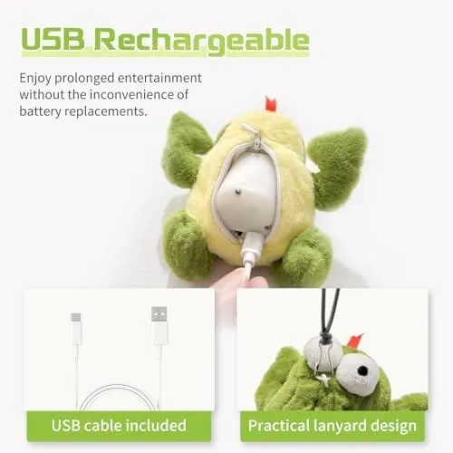 Lifelike Frog chrip Interactive Cat Toys for Indoor Cats