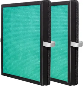 MK04 MG04JH True HEPA Replacement Filter, Compatible with MG04JH MK04 Air Purifier, Compare to Part# MK04LX, 2Pack (MK04 Green)