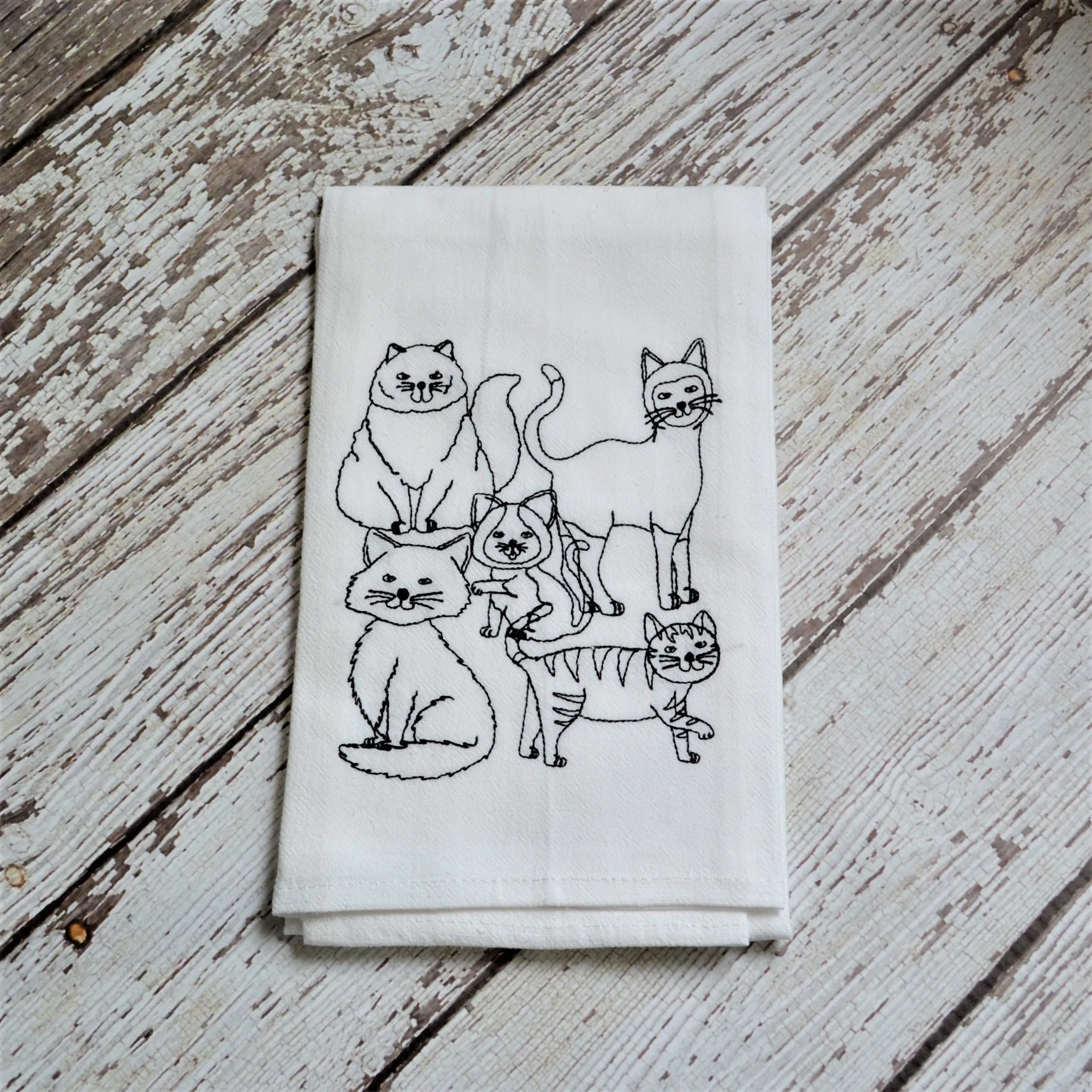 NEW! Lots of Cats 30x30 Tea Towel (4)