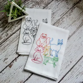 NEW! Lots of Cats 30x30 Tea Towel (4)