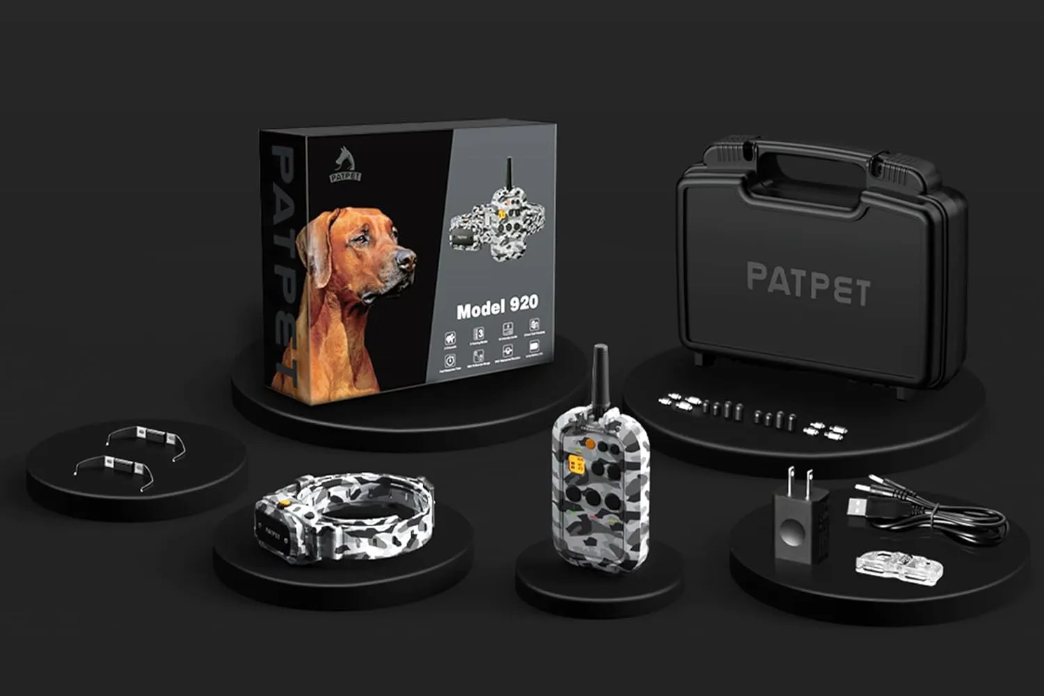 PATPET Dog Shock Collar with Remote 3/4 Mile Range Dog Training Collar Include Rechargeable Waterproof E Collar, Outdoor Training Shock Collar for Large Dogs Camouflage (15-140 lbs)