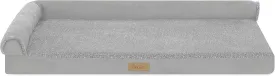 Pet Bolster Mattress, Large to Extra Large Dog and Cat Mattress, Orthopedic Pet and Crate Mattress, L-Shaped Pet Mattress, Anti-Slip and Chew Proof Pet Mattress Bed, Cozy - TailZzz
