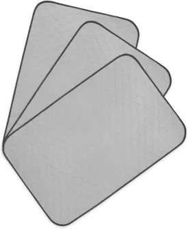 Pet Magasin Highly Absorbent Reusable Washable Pet Pads for Crate or Training with Waterproof Bottom (Pack of 3) (Pack of 3) (Grey, 39x26 Inch)