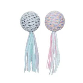 Pets Rainbow Knit Ball Cat Toy - 13cm