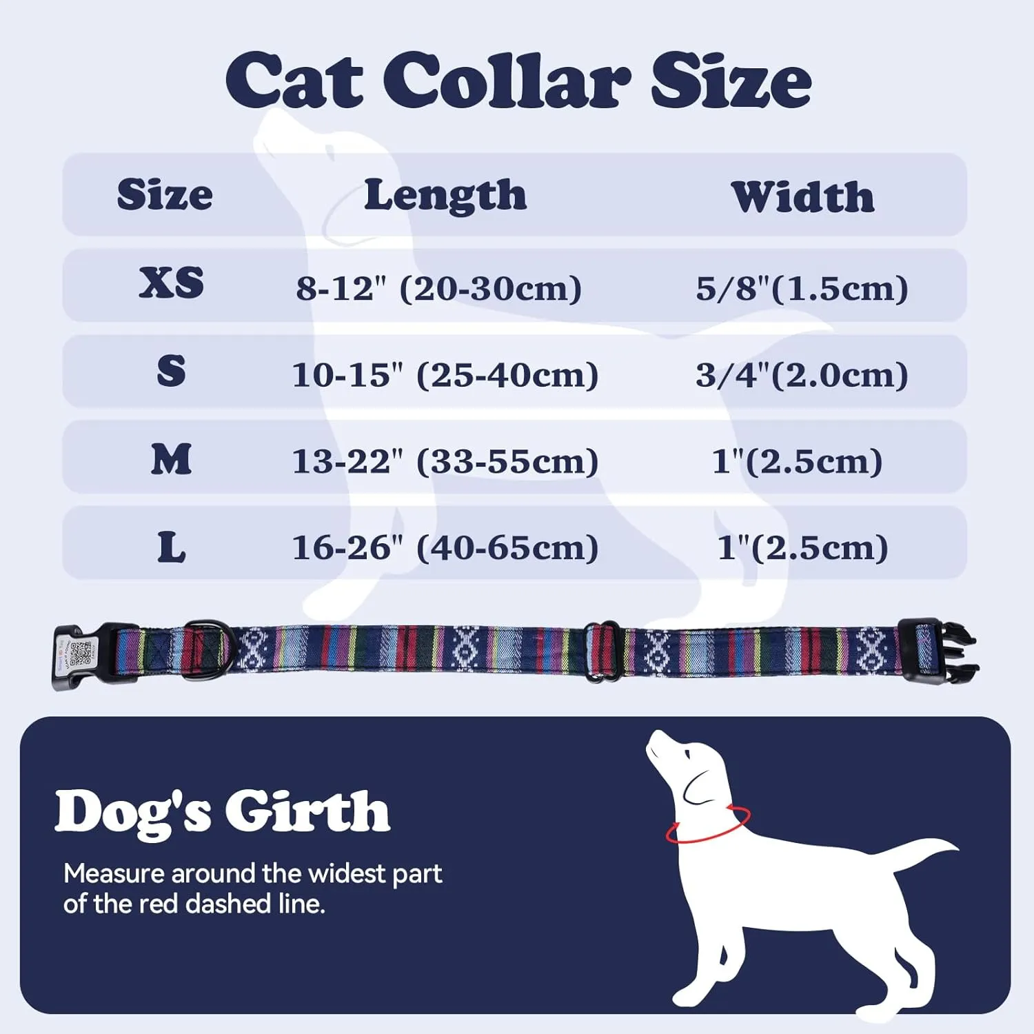QR Code Dog Collar with ID Tag  Personalized Pet Identification Collar, Anti-Loss Quick Scan Tracking | Adjustable Nylon Strap Fits Small, Medium & Large Dogs (Black, S)