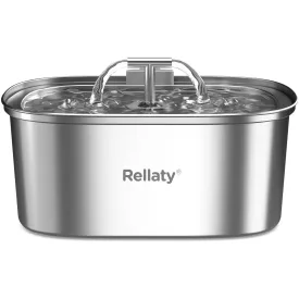 Rellaty Stainless Steel Cat Water Fountain