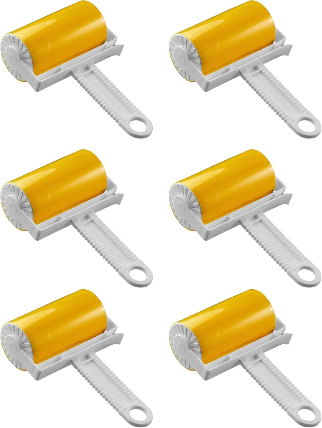 Reusable Lint Rollers - Sheparde Washable Lint Roller with Plastic Handle - Pet Hair Remover for Clothes, Sofa, Furniture - Silicone Sticky Rollers for Pet Hair, 6 Pcs