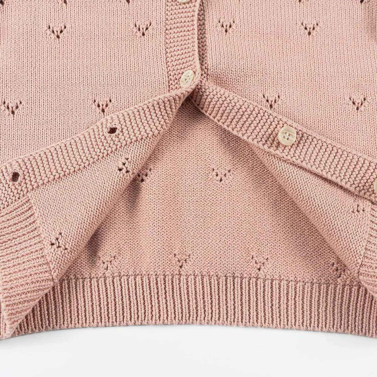 Rolanko Toddler Girls' Sweater Long Sleeve Open Front Button Down Knit Cardigan Kids Clothes 1-6 Years