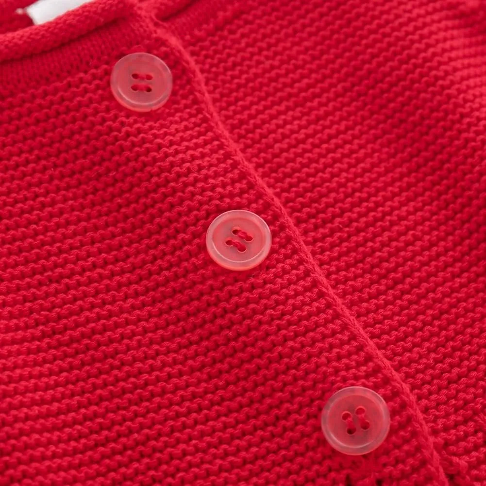 Rolanko Toddler Girls' Sweater Long Sleeve Open Front Button Down Knit Cardigan Kids Clothes 1-6 Years