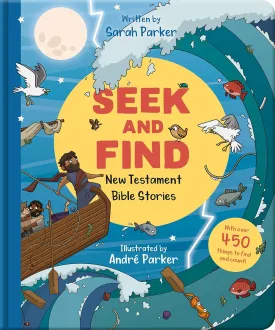 Seek and Find: New Testament Bible Stories: With Over 450 Things to Find and Count! (Fun interactive Christian book to gift kids ages 2-4) Board book  Picture Book, November 1, 2021