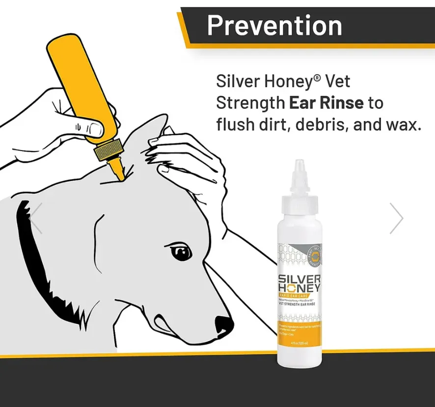 Silver Honey Rapid Ear Care Vet Strength Ear Rinse